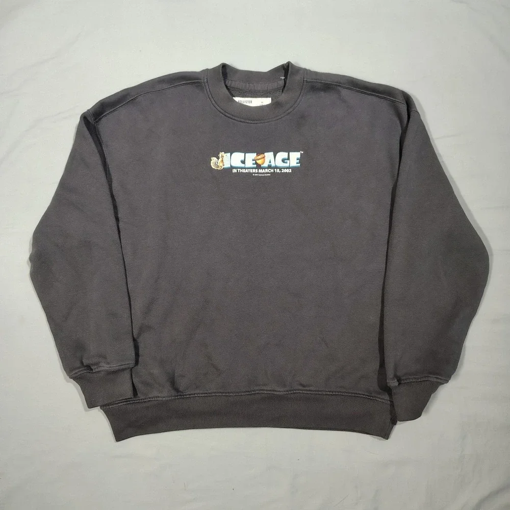 VINTAGE Ice Age Pullover Medium 2002 Hollister Movie Promo Scrat Crewneck